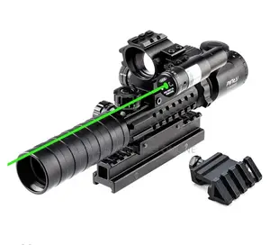 9x32 Rifle Telescope Red Dot Laser For Hunting, Tactical, | 3-in-1 Tactical | Red/Green Reticle | Rangefinder | Hunting & Tactical Use