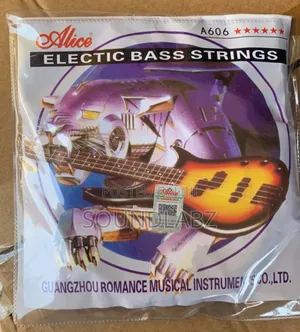 Alice A606 4-String Electric Bass Guitar Strings – Nickel-Wound Steel Core for Bright, Clear Bass Tone