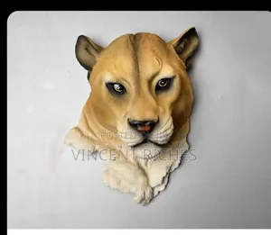 Leopard Head Resin Wall Sculpture – Realistic Animal Wall Mount for Indoor & Outdoor Décor