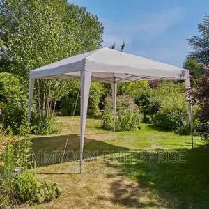 TESCO Gazebo Tent Non Foldable 8 Feet by 8feet | Steel Frame | Waterproof | UV-Resistant Canopy | Garden & Outdoor Events