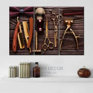 Barbershop Wall Art Canvas Print – Bold Barber-Themed Décor for Shops & Salons