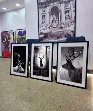 Black & White Deer/Art Photo Frame – Customized Monochrome Picture Frame on Order