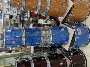 Ev 5set Acoustic Drum Blue | Professional Drum Kit | Durable Build | Stage & Studio Ready