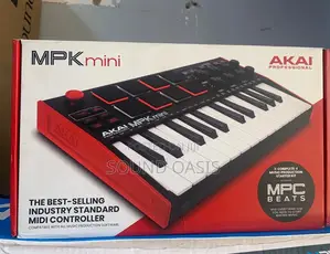 Akai MPK Mini MK3 – 25-Key Compact MIDI Controller – 8 MPC Pads, 8 Knobs & MIDI-Assignable Joystick