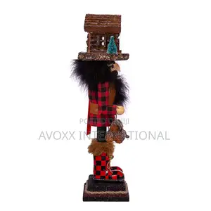 Kurt S. Adler 18-Inch Hollywood Lodge Cabin Hat Nutcracker – Collectible Christmas Figurine