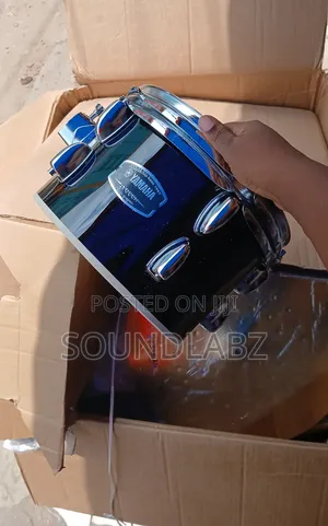 Yamaha Black 5-set Drumset With Cymbals – Complete Drum Cymbal Set for Beginners & Professionals