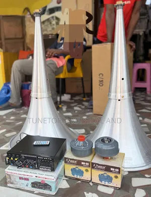 PA Horn Speaker Pair with Magnet & Amplifier – High-Power PA Driver Horns for Outdoor Events & Venues