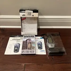 Garmin Etrex Vista Handheld GPS Navigation Unit | HotFix GPS | Barometric Altimeter | Electronic Compass | Rugged Handheld | Fairly Used - Excellent Condition