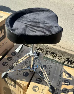 Adjustable Padded Metal Drum Stool Professional Drum Seat | Professional Drum Kit | Durable Build | Stage & Studio Ready