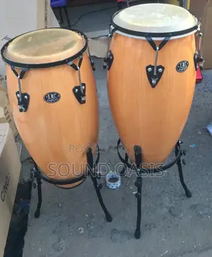 Drum Core (fibre)conga Set+stands | Hardwood Shell | Rawhide Head | Warm Afro-Cuban Tone