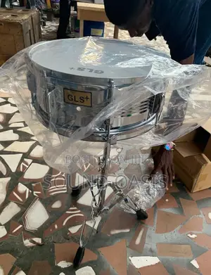 GLS Snare Drum with Stand – Bright Staccato Tone, Steel Shell for Kits, Marching & Live Events