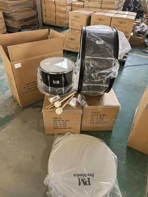 Pro-Musica 7-Piece Acoustic Drum Set – Bass Drum, Toms, Snare, Hi-Hat & Hardware Included