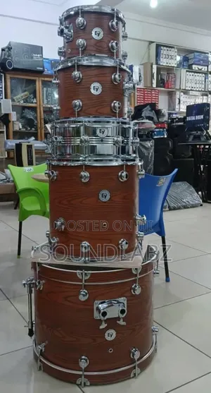 Electro-voice 5-piece Drumset (wooden Color) | 5-Piece Shell Pack | Cymbals & Hardware Included | Live & Studio