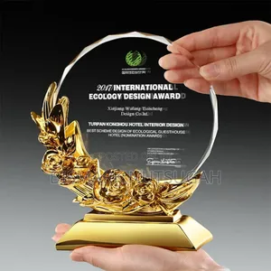 Crystal Award Trophy – Premium Optically Clear Glass Trophy for Events & Competitions