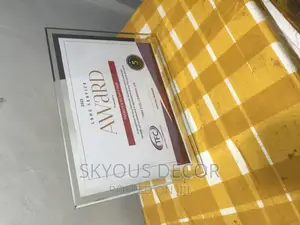 Crystal Certificate Award Frame – Durable Glass Frame for Certificates & Awards