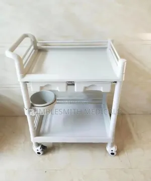 Medicine Trolly 2-Tier Plastic | Professional Grade | Clinical Use | Durable | Hospital & Healthcare Ready