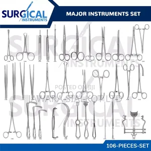 Major General Surgery Set 106 PCS Stainless Steel (Standard Pack) | 106-Piece | Stainless Steel | Complete General Surgery | Autoclavable | OR Grade
