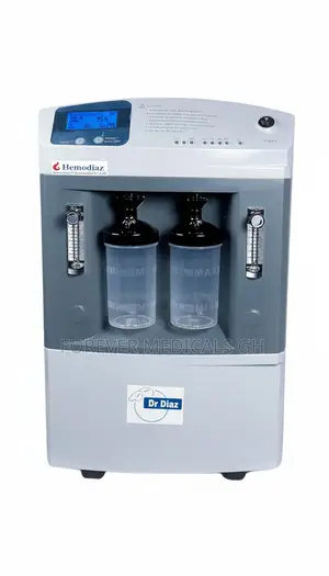 Oxygen Concentrator 2 Bottles 5litres | 5–10L/Min | 93% Purity | Humidifier Bottle | Adjustable Flow | Home & Clinical