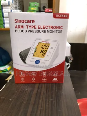 Sinocare Electronic Blood Pressure Monitor | Automatic | Upper Arm | Large Display | Memory Storage | USB Rechargeable