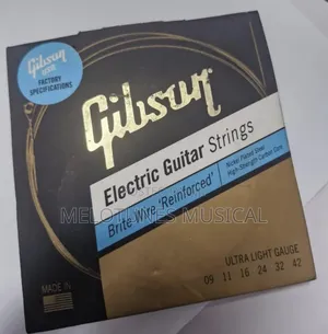 Gibson Brite Wire Reinforced Electric Guitar Strings – Les Paul-Designed, Durably Wound 6-String Set
