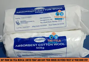 Cotton Wool (500g) – Wound Care Dressings, Adhesive Tape & Sterile Closure Strips
