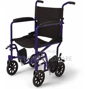 Transfer Wheelchair - U.S.A | Lightweight | Low-Profile | Foldable | Ergonomic Handles | Hospital Transfer Use