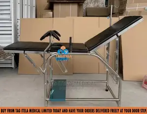 Delivery Bed (4legs Stainless) | Professional Grade | Clinical Use | Durable | Hospital & Healthcare Ready