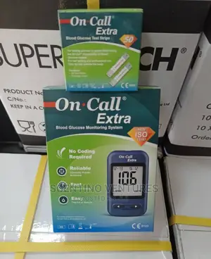 On Call Extra (Glucometer) | Fast 5-Second Results | Tiny 0.6μL Sample | No Coding | Memory Storage | Auto-Off