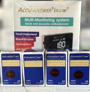 Cholesterol Meter/Strips | Total Cholesterol | Rapid POC | Finger-Prick | Portable | 60-Second Read