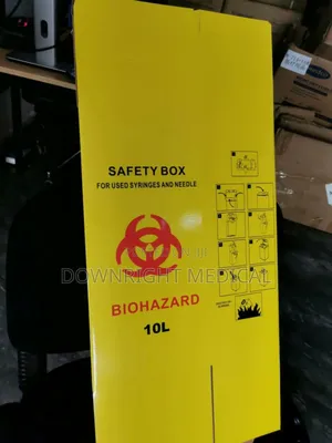 Biohazard Saftey Box, Cardboard 10ltrs | Professional Grade | Clinical Use | Durable | Hospital & Healthcare Ready