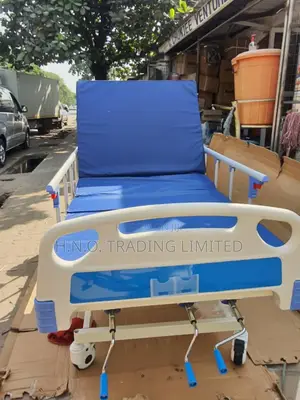 Hospital Bed 3crank | 3-Crank | Head/Leg/Height Adjust | Mattress Included | ABS Rails | Clinical Grade