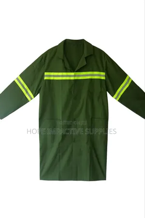 Green Overcoat With Reflectors. (Cotton)