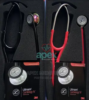 Littmann Cardiology IV Stethoscope Black | 3M Cardiology Grade | Dual Lumen Tubing | Stainless Steel Chest Piece | All Patients