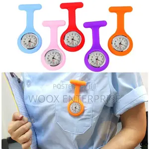 Nurses Silicone Fob Watch | Hygienic Silicone | Second Hand | Quartz | Fob/Breast Design | Infection-Control