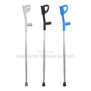 Elbow Crutches | Forearm Cuff | Adjustable Height | Lightweight Aluminum | Non-Slip Base | Ergonomic Grip