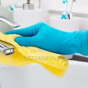 100 Disposable Blue Nitrile Gloves for Cleaning