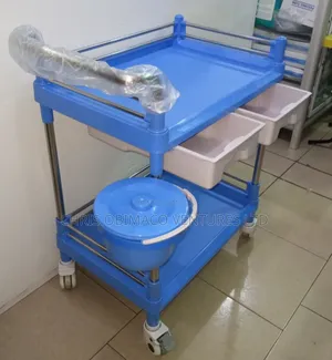 Medical Trolley,2 Step Trolley With Drawer