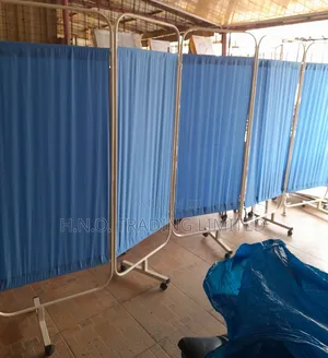 Ward Screen 5folds | Multi-Fold | Powder-Coated Steel | Privacy Fabric Panels | Hospital & Clinic