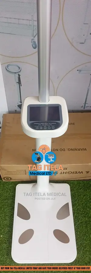 Weighing Scale (0-200kg Ultrasonic Body Fat and Height) | Ultrasonic Height | BMI | Body Fat | Digital | 200kg Capacity | Clinical Use