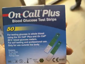 On Call Plus Glucometer Strips | Fast 5-Second Results | No Coding | Micro Blood Sample | Memory Storage | Lancets Included