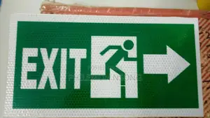 Fire Exit Sign (Reflective) | Safety Grade | Durable Construction | PPE Compliant | Industrial & Site Ready