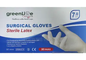 Greenlife Sterile Powdered Latex Surgical Gloves – Pre-Powdered, Sterile Until Opened