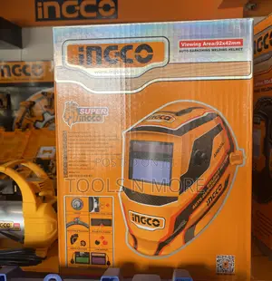 Ingco Auto Darkening Welding Helmet (Ahm008) | Auto-Darkening DIN 9–13 | UV/IR Protection | Wide Viewing Area | EN 175 Welding Grade