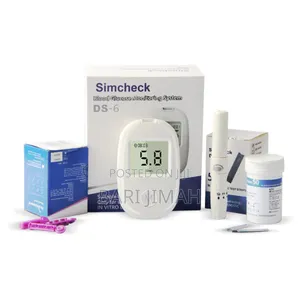 Simcheck Glucometer + Test Strips | Fast 5-Second Results | No Coding | Micro Blood Sample | Memory Storage | Lancets Included