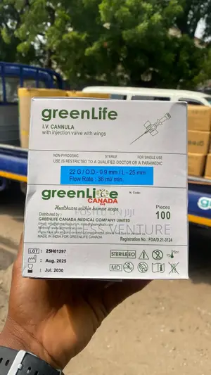 Greenlife I.V Cannula (22g) Blue