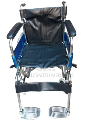 Normal Wheelchair | Lightweight Steel Frame | Foldable | Padded Seat | Armrests & Footrests | Manual