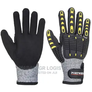 Vautex/ Portwest Anit Impact Gloves | TPR Impact Protection | ANSI A4 Cut Resistant | Hi-Vis Index | EN 388 Certified
