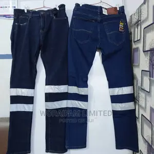 Reflective Jeans | Reinforced Knees | Reflective Strips | Multiple Pockets | Durable Poly-Cotton | Work Grade