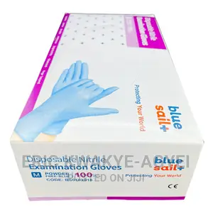 Bluesail Blue Powder-Free Nitrile Disposable Gloves XL | Powder-Free | Textured Fingertips | Chemical Resistant | All Sizes | Medical Grade