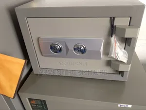 Small Fire Proof Money Safe | Steel | Password + Override Key | Fireproof/Waterproof | Internal Shelf | Home & Office